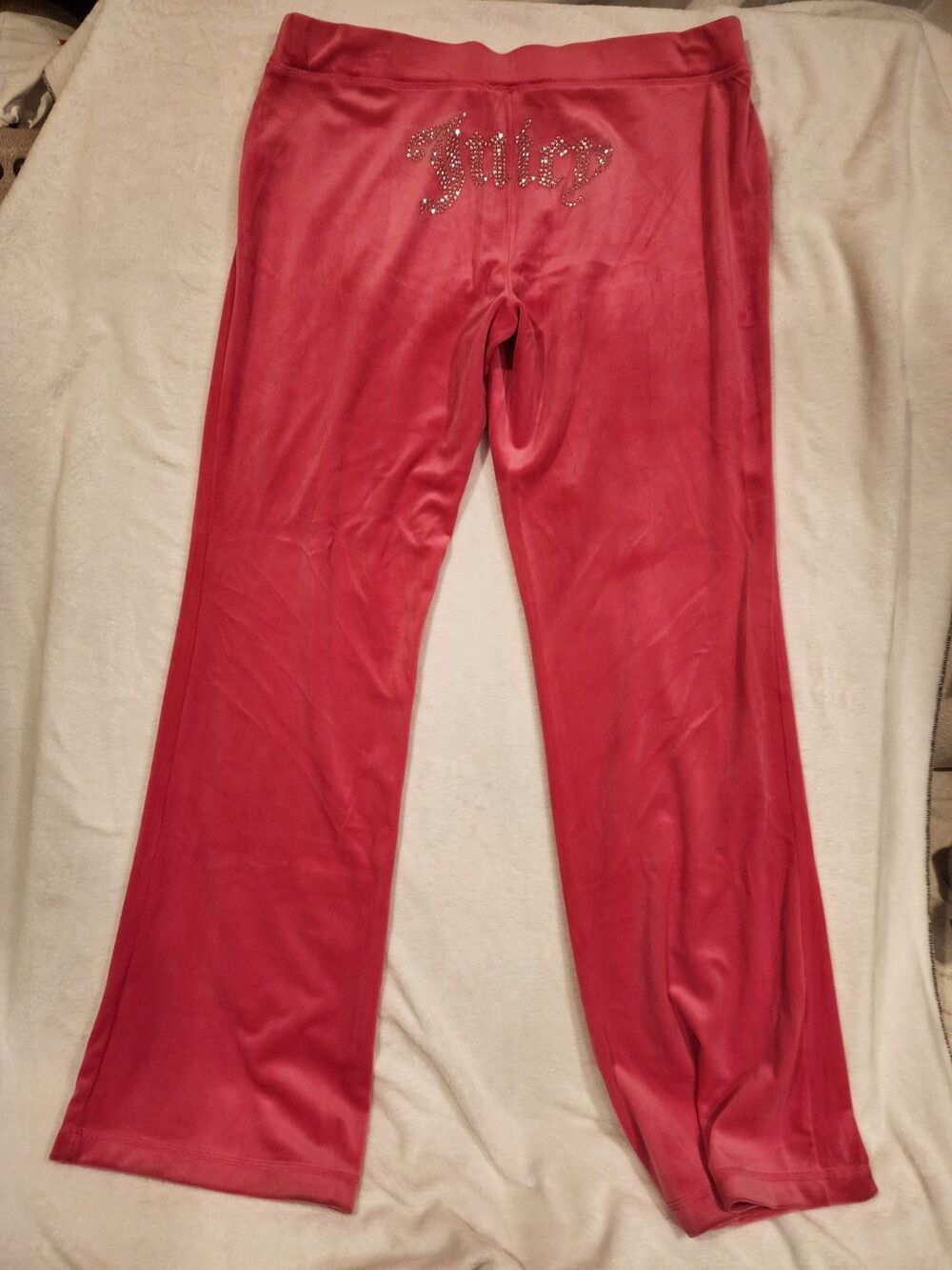 Juicy Couture Pink Velour Logo Track Pants